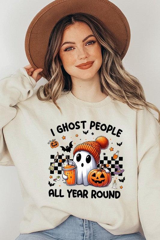 I Ghost People Graphic Fleece Sweatshirts