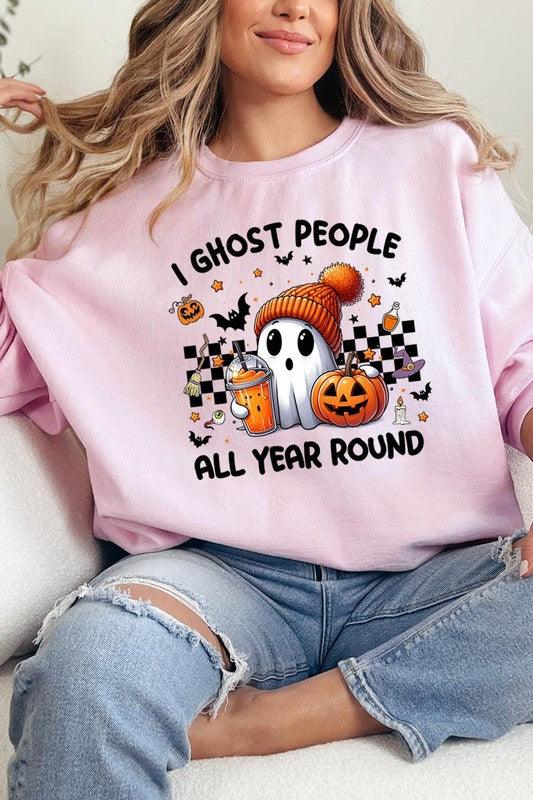 I Ghost People Graphic Fleece Sweatshirts