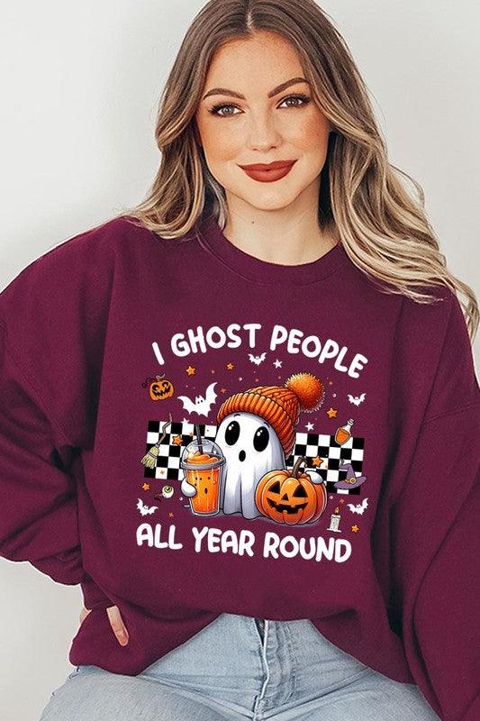 I Ghost People Graphic Fleece Sweatshirts