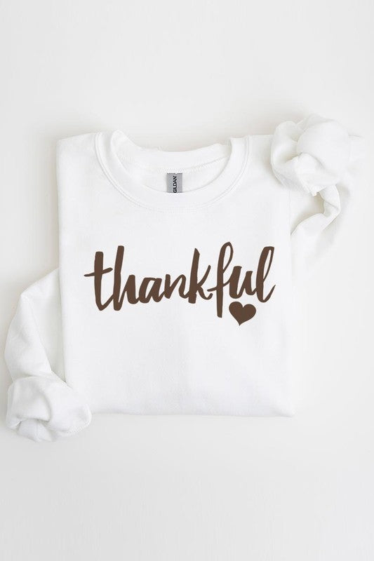 Thankful Heart Graphic Fleece Sweatshirts