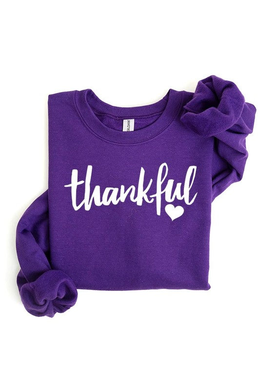 Thankful Heart Graphic Fleece Sweatshirts