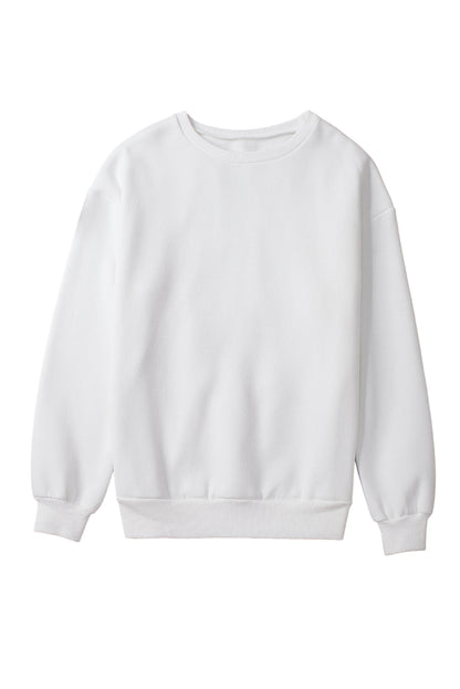 White XOXO Glitter Chenille Cable Knit Pullover Sweatshirt