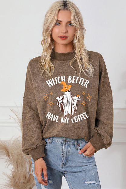 Brown HOWDY Western Fashion Graphic Sweatshirt