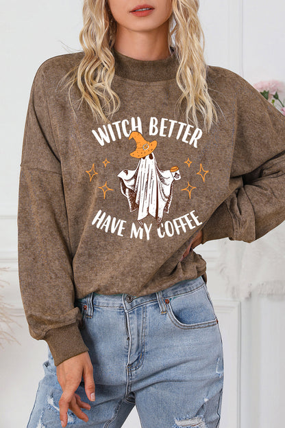 Brown HOWDY Western Fashion Graphic Sweatshirt