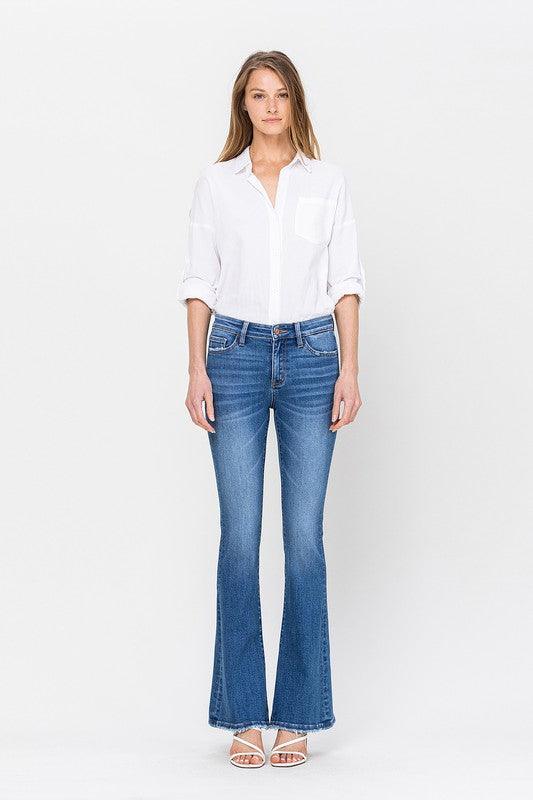 Mid Rise Flare Jeans- Doss Dollz