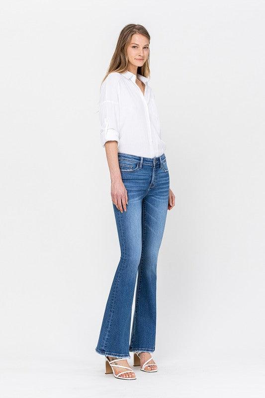 Mid Rise Flare Jeans- Doss Dollz