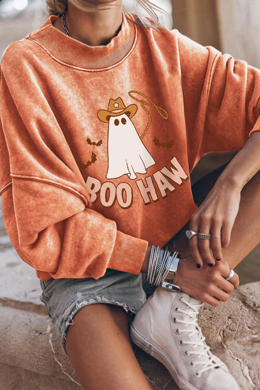 Brown HOWDY Western Fashion Graphic Sweatshirt