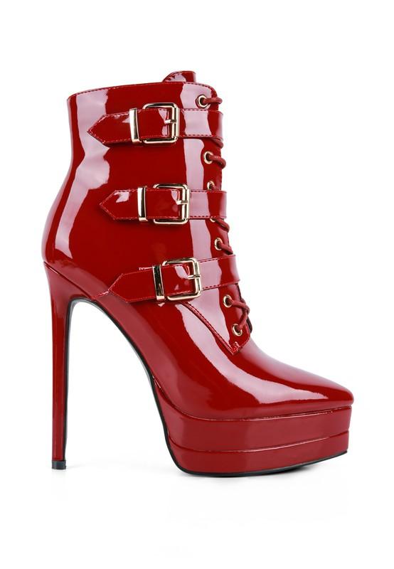 High Heeled Patent PU Stiletto Boot