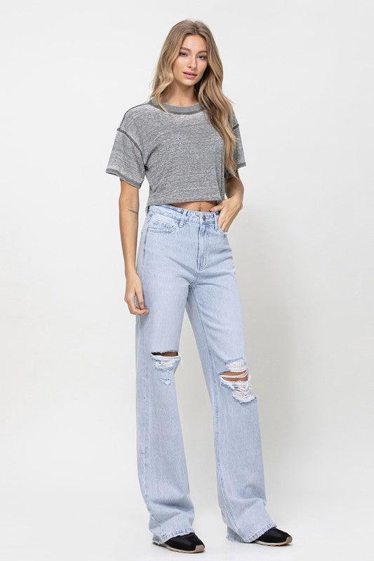 Mid Rise Flare Jeans- Doss Dollz