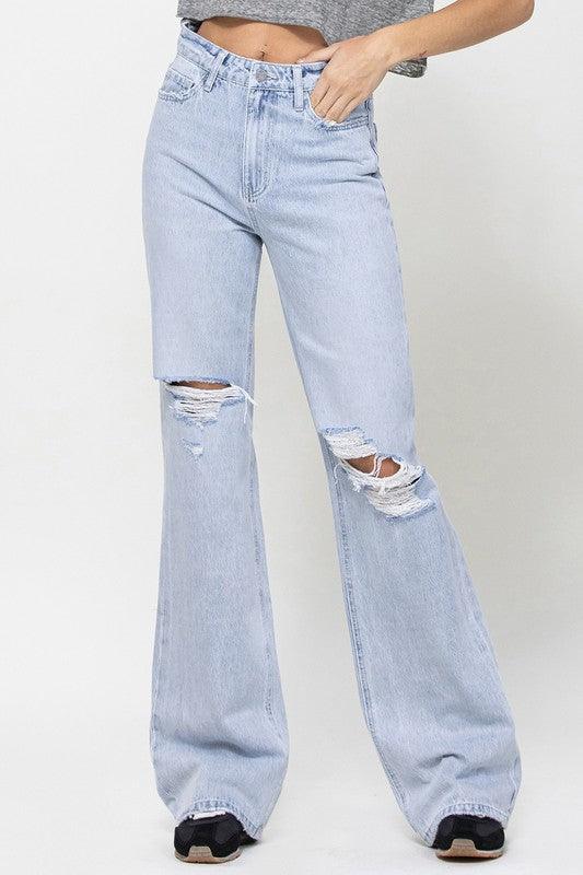 Mid Rise Flare Jeans- Doss Dollz