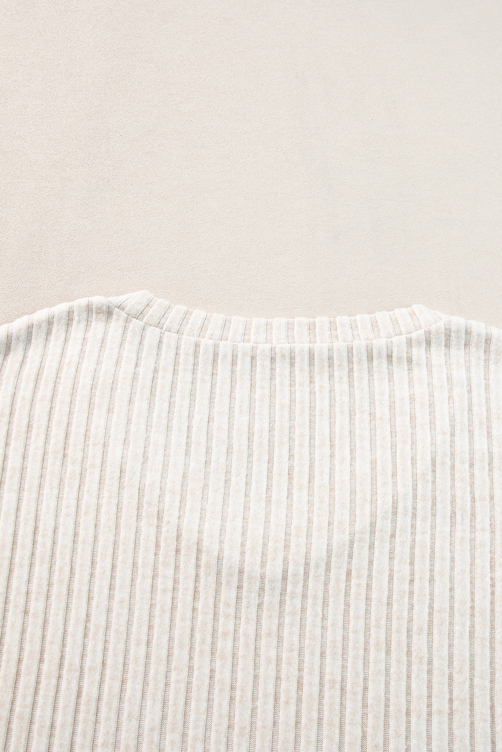 Ribbed Knit Bell Sleeve Crop Top Drawstring Pants Set