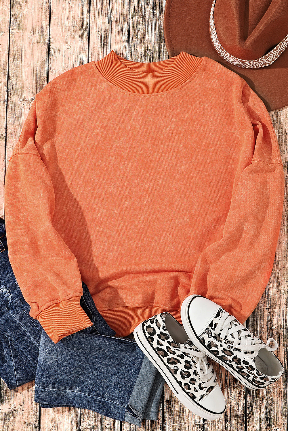 Brown HOWDY Western Fashion Graphic Sweatshirt