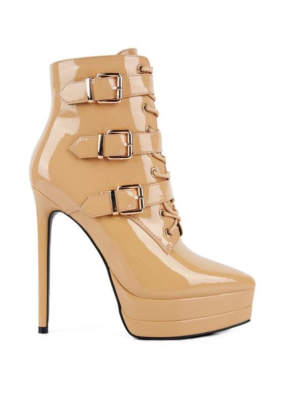 High Heeled Patent PU Stiletto Boot