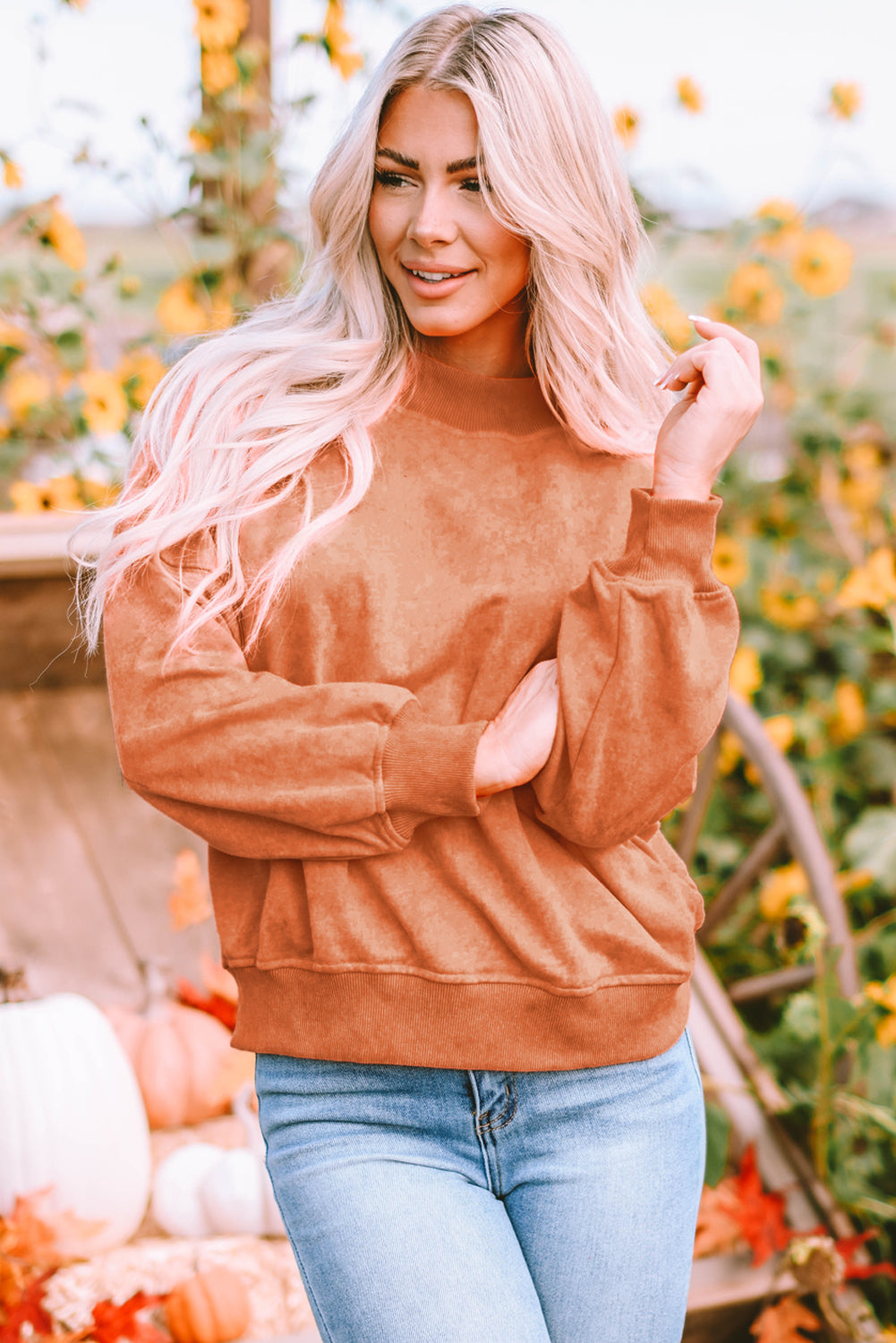 Brown HOWDY Western Fashion Graphic Sweatshirt