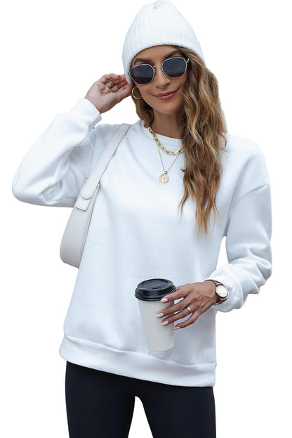 White XOXO Glitter Chenille Cable Knit Pullover Sweatshirt