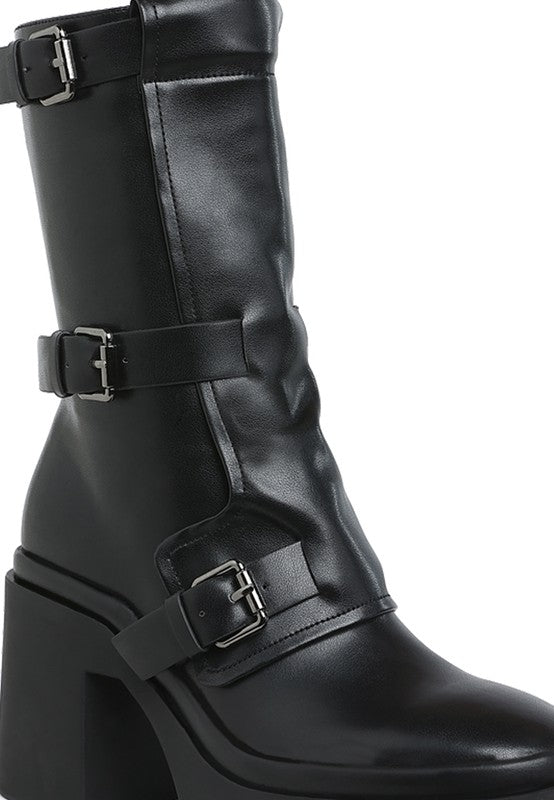 Syrah Chunky Biker Boots