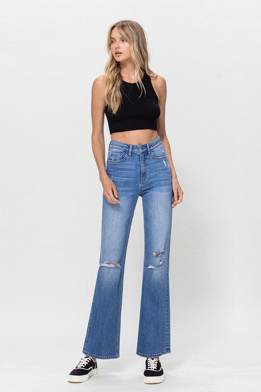 Mid Rise Flare Jeans- Doss Dollz