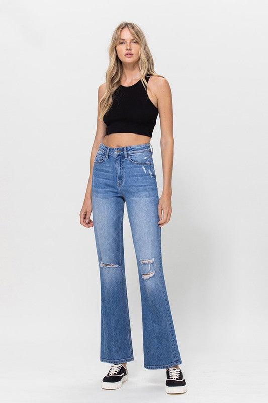 Mid Rise Flare Jeans- Doss Dollz