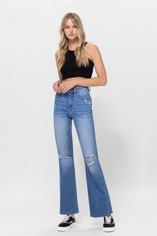 Mid Rise Flare Jeans- Doss Dollz