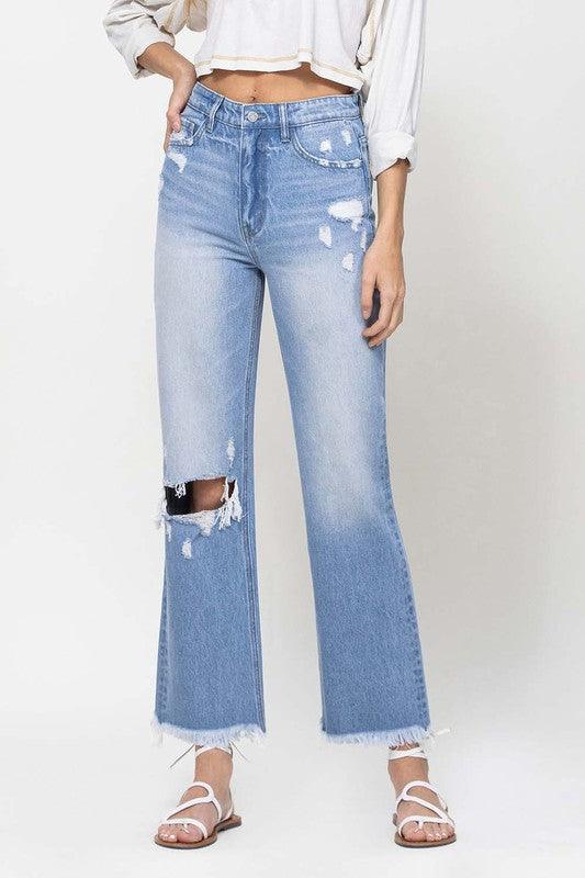 Mid Rise Flare Jeans- Doss Dollz