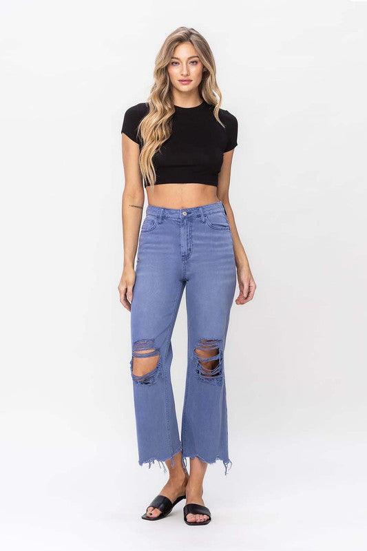 Mid Rise Flare Jeans- Doss Dollz