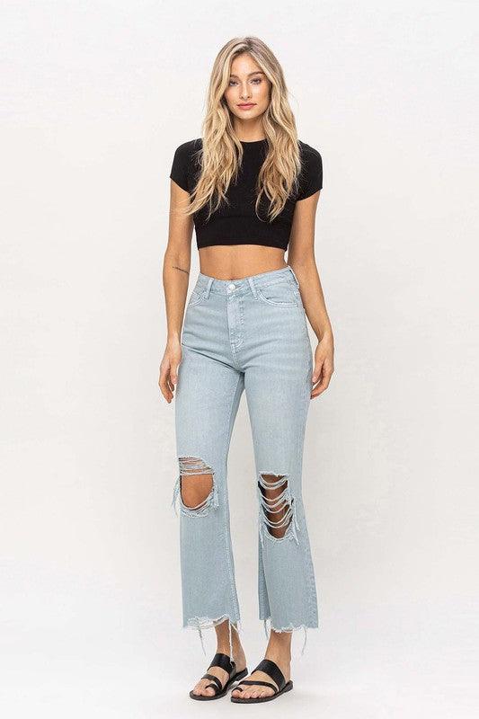 Mid Rise Flare Jeans- Doss Dollz