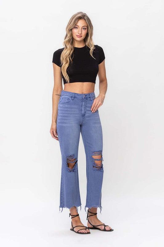 Mid Rise Flare Jeans- Doss Dollz