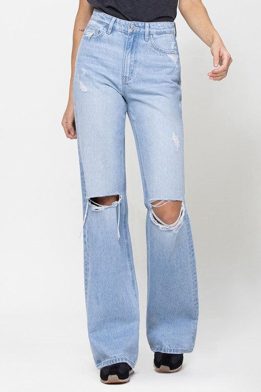 Mid Rise Flare Jeans- Doss Dollz