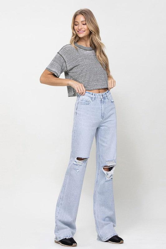 Mid Rise Flare Jeans- Doss Dollz