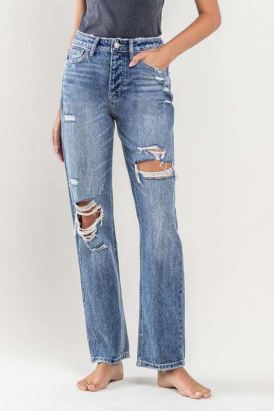 Mid Rise Flare Jeans- Doss Dollz