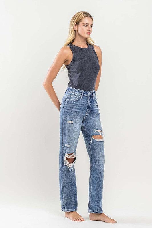 Mid Rise Flare Jeans- Doss Dollz