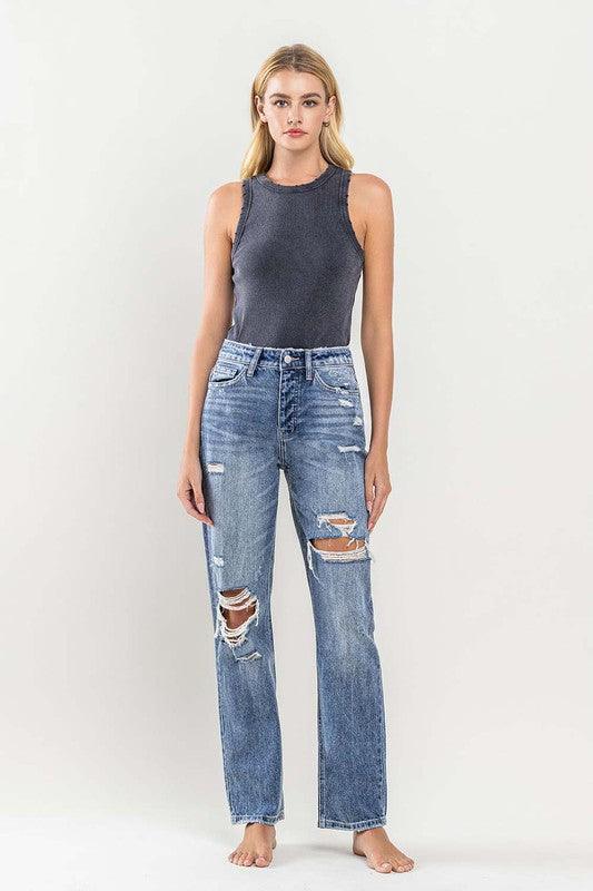 Mid Rise Flare Jeans- Doss Dollz