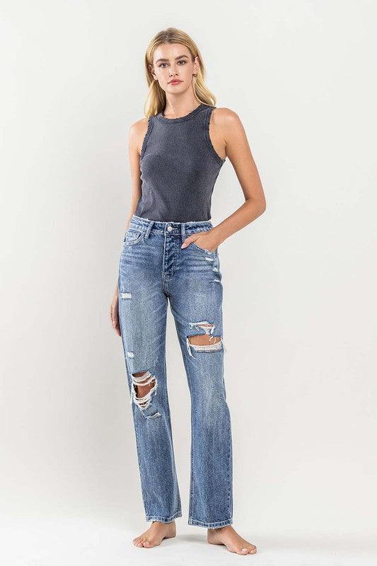 Mid Rise Flare Jeans- Doss Dollz