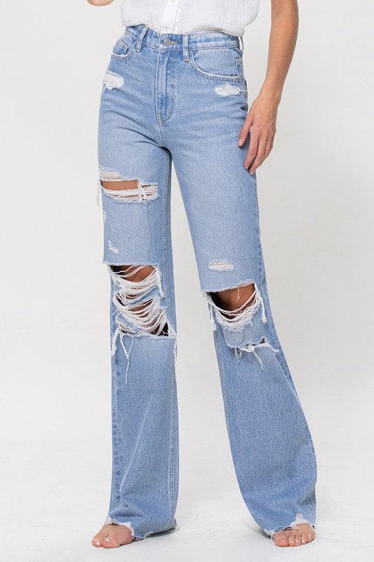 Mid Rise Flare Jeans- Doss Dollz