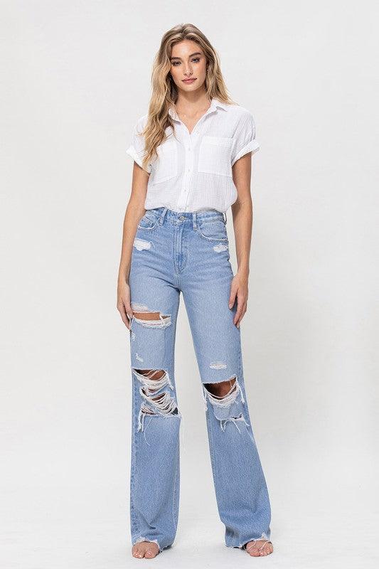 Mid Rise Flare Jeans- Doss Dollz