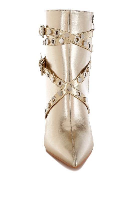 Jaunts Eyelets & Studs Harness Ankle Boots