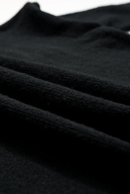 Glitter Print Round Neck Casual Sweater