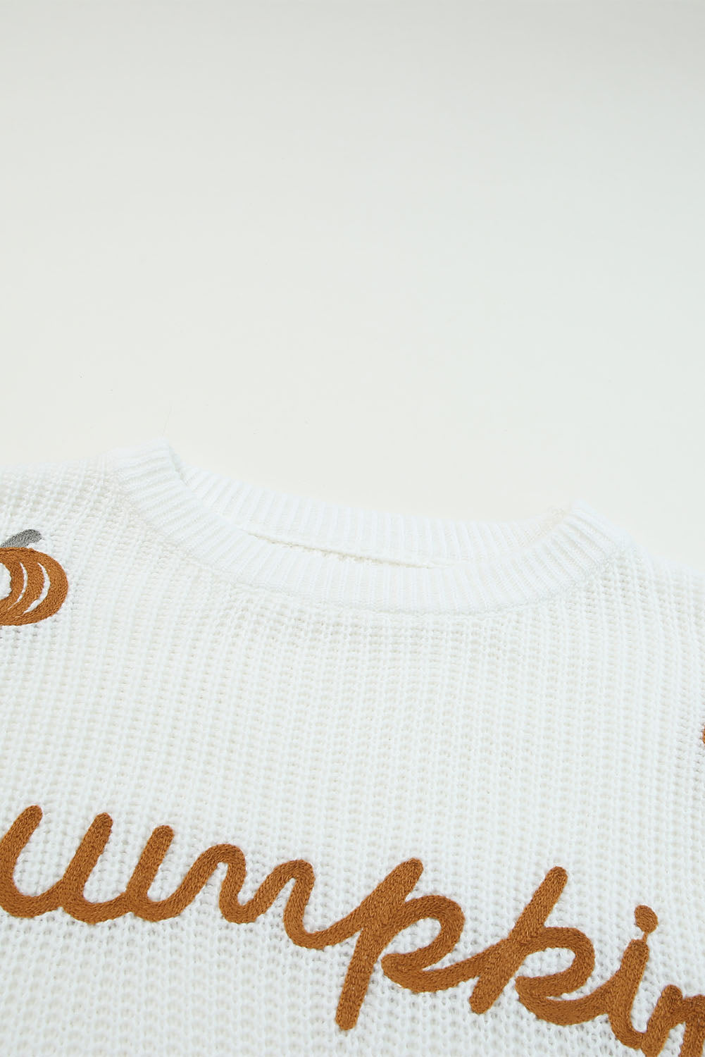 Glitter Print Round Neck Casual Sweater