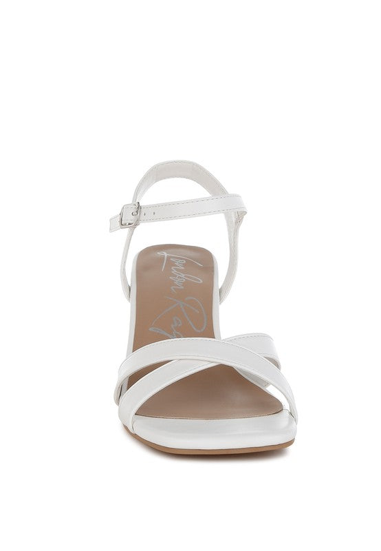 Edessa Square Toe Block Heel Sandals