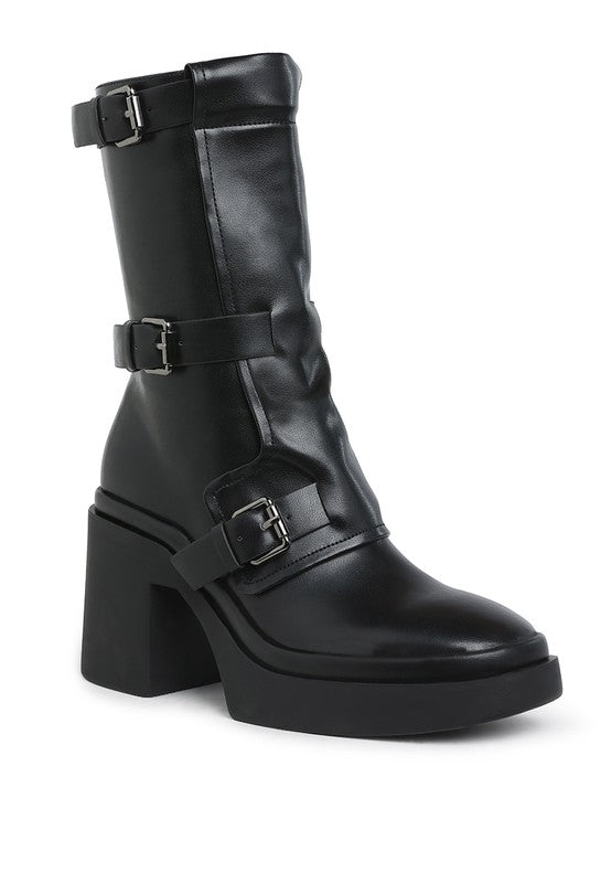 Syrah Chunky Biker Boots