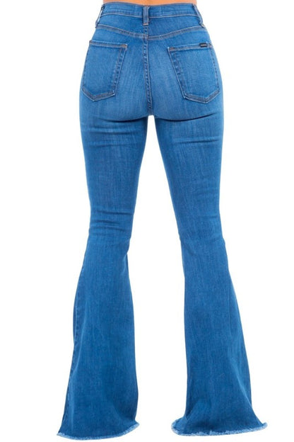 Mid Rise Flare Jeans- Doss Dollz