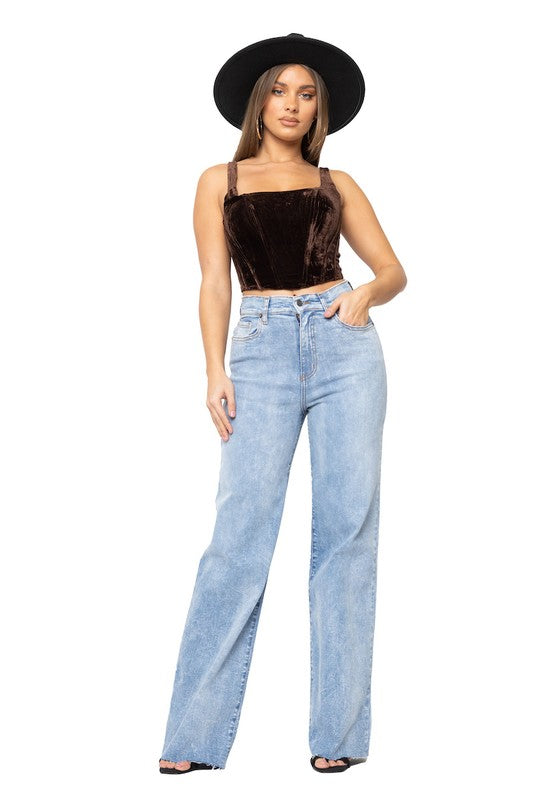 Mid Rise Flare Jeans- Doss Dollz