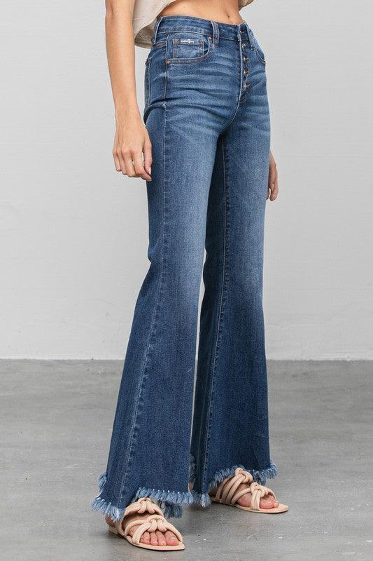Mid Rise Flare Jeans- Doss Dollz