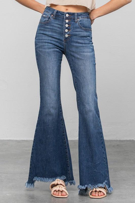 Mid Rise Flare Jeans- Doss Dollz