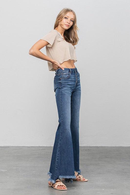Mid Rise Flare Jeans- Doss Dollz