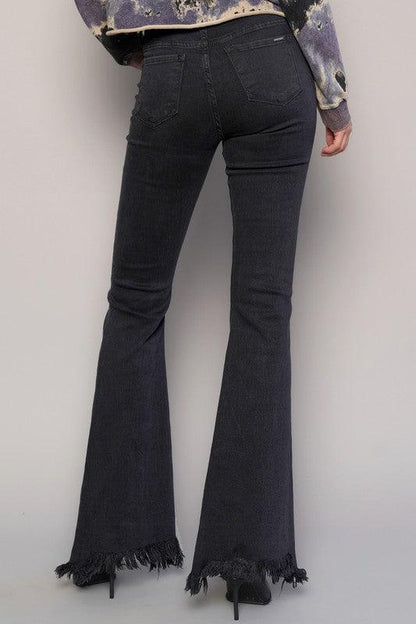 Mid Rise Flare Jeans- Doss Dollz