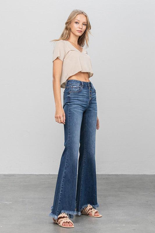 Mid Rise Flare Jeans- Doss Dollz