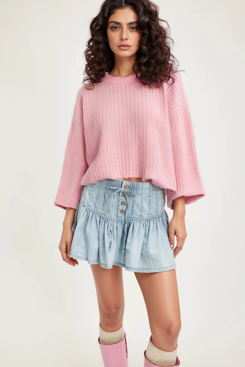 Mid Rise Flare Jeans- Doss Dollz
