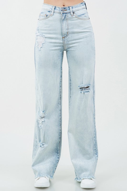 Mid Rise Flare Jeans- Doss Dollz