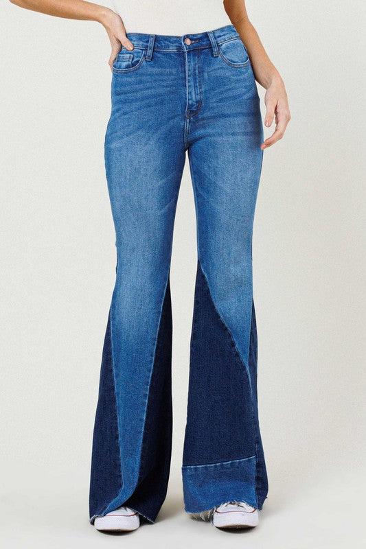 Mid Rise Flare Jeans- Doss Dollz